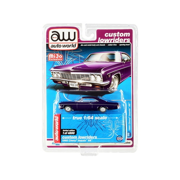 Auto World 1:64 Custom Lowriders 1970 Chevy Impala SS Hard Top Black 